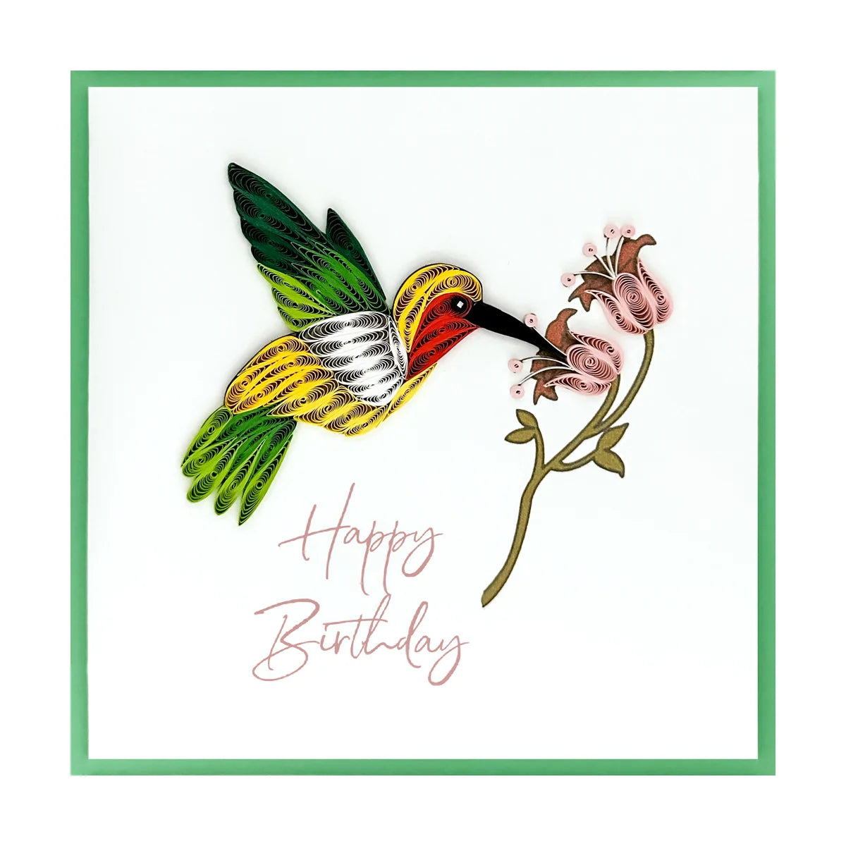 Hummingbird Quilling Paper Art Card