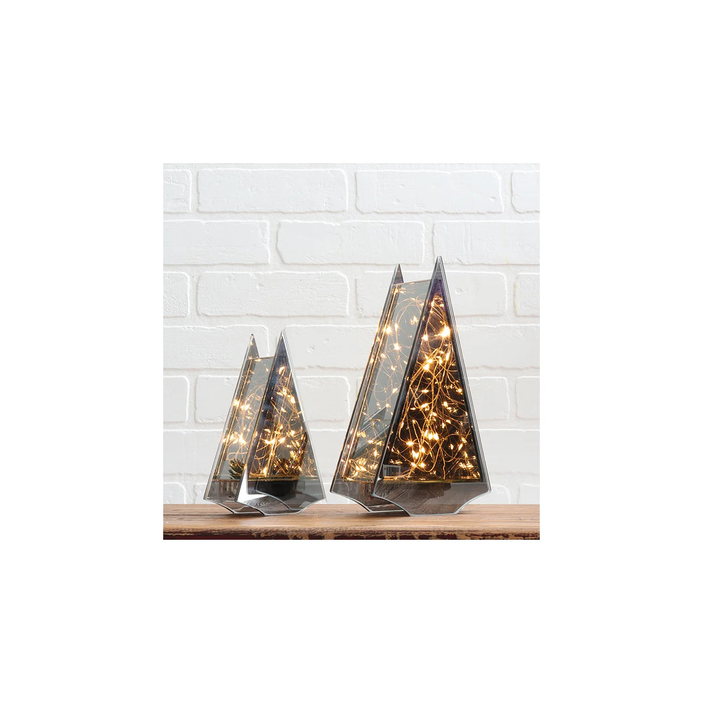 Mirrored LED Trees Decor