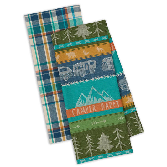 Happy Camper Dish Towel s/2