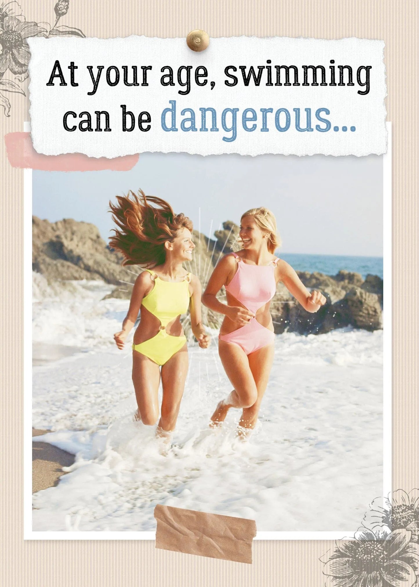 Birthday Card - Lifeguards Give Up