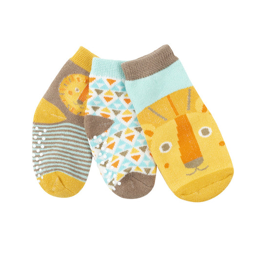 Baby and Toddler Socks 0-24 mos (3 Sets) - Leo the Lion