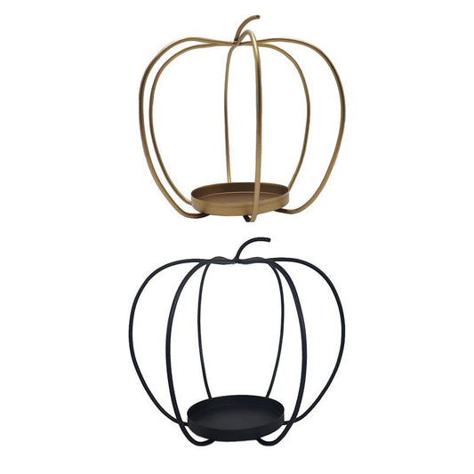 Gold or Black Wire Pumpkin Candle Holder
