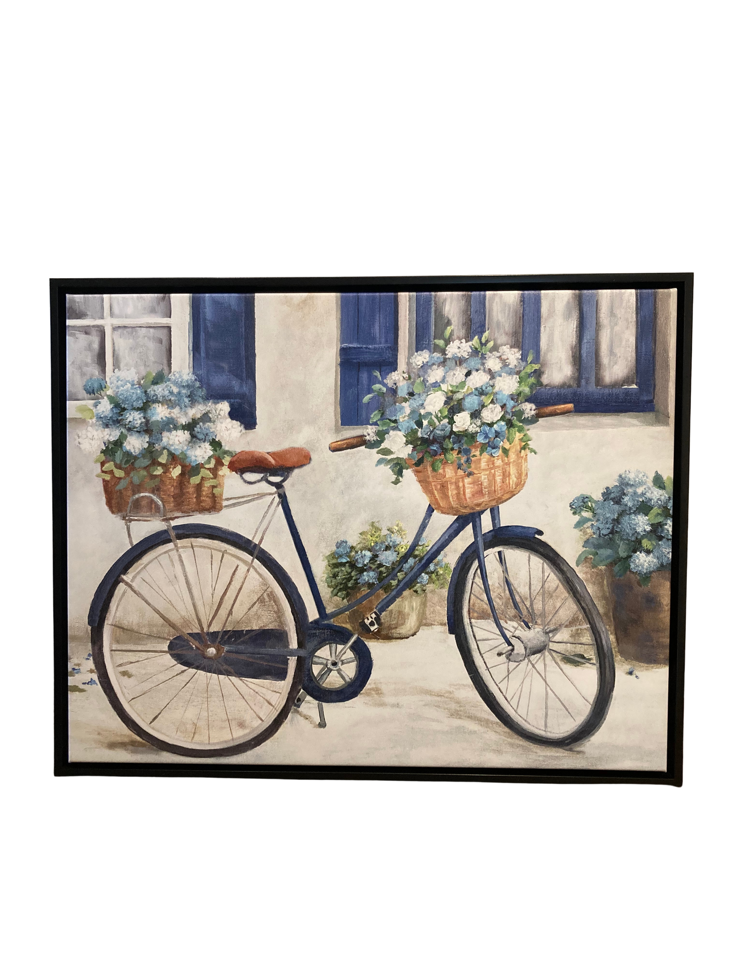 Blue Floral Bike Framed Print *Pick up Only*