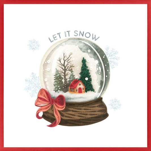 Quilling Card - Let it Snow Globe