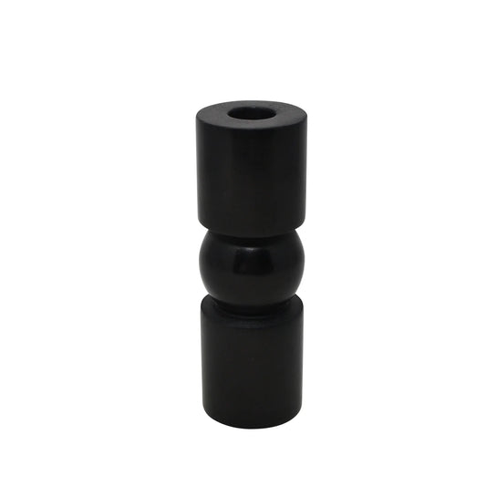 Black Soapstone Candle Holder