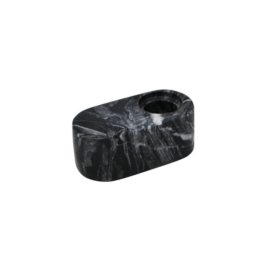 Black Marble Candle Holder