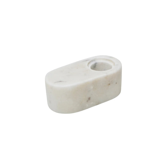 White Marble Candle Holder