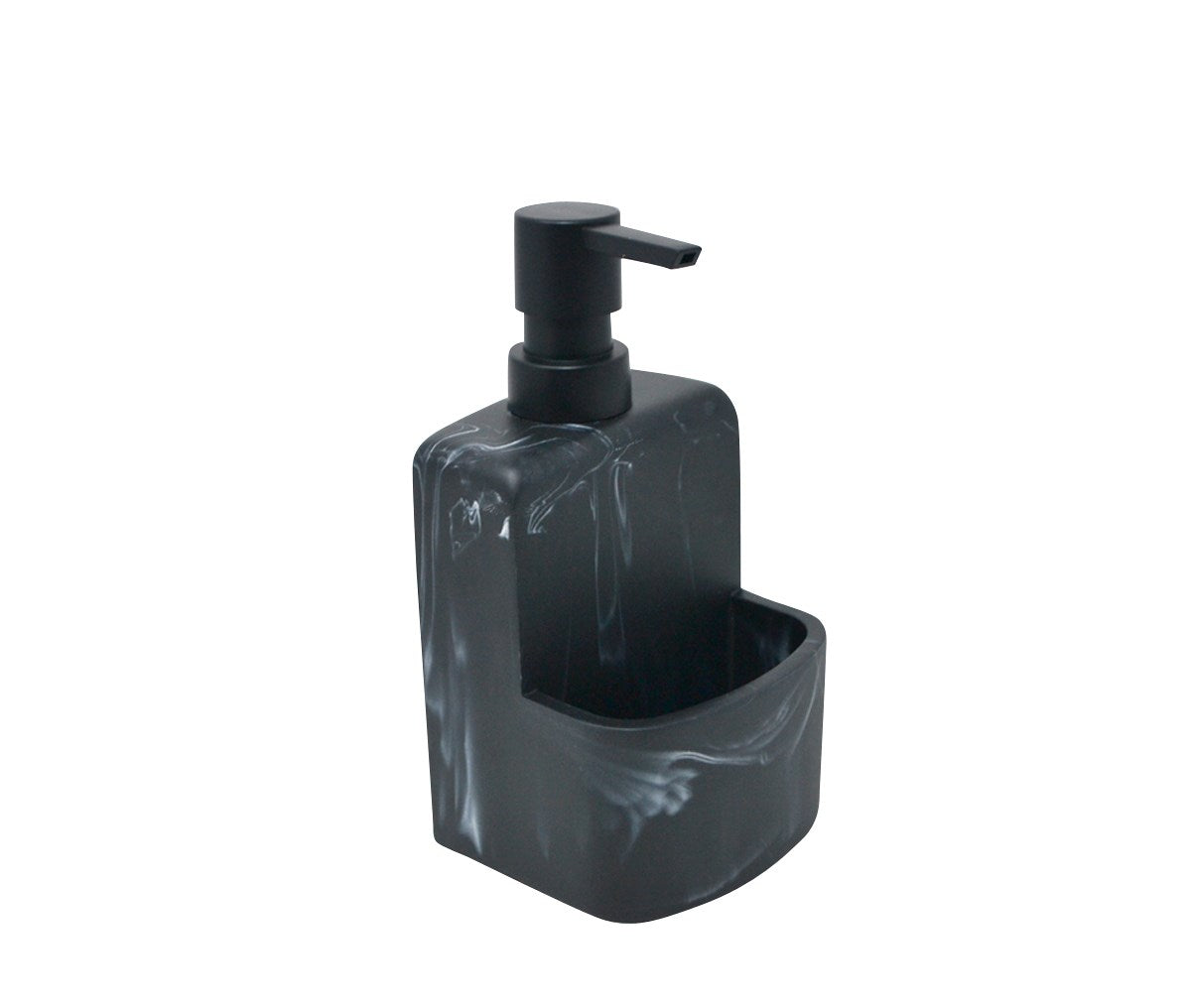 Soap Pump with Sponge Storage Black