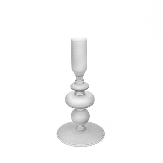 Frosted White Candle Holder (2 Sizes)