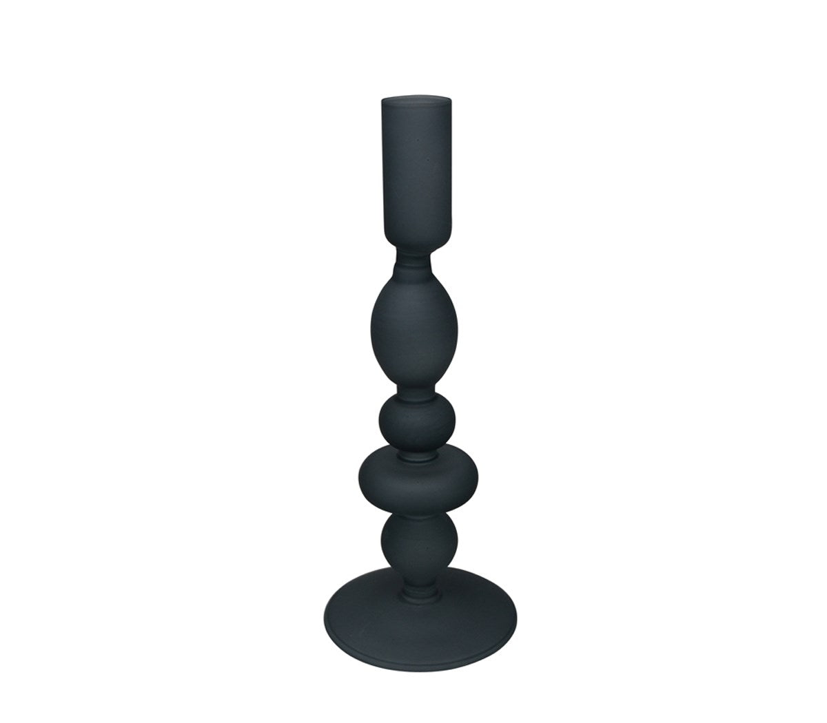 Frosted Black Candle Holder (2 Sizes)