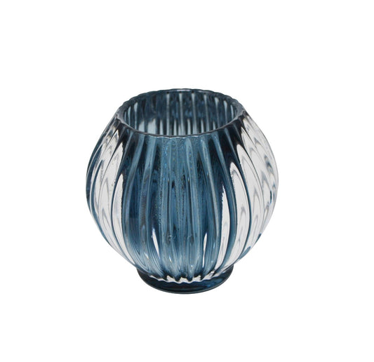 Glass Tealight Holder - Blue