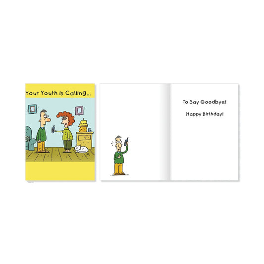 Your Youth is Calling Birthday Card