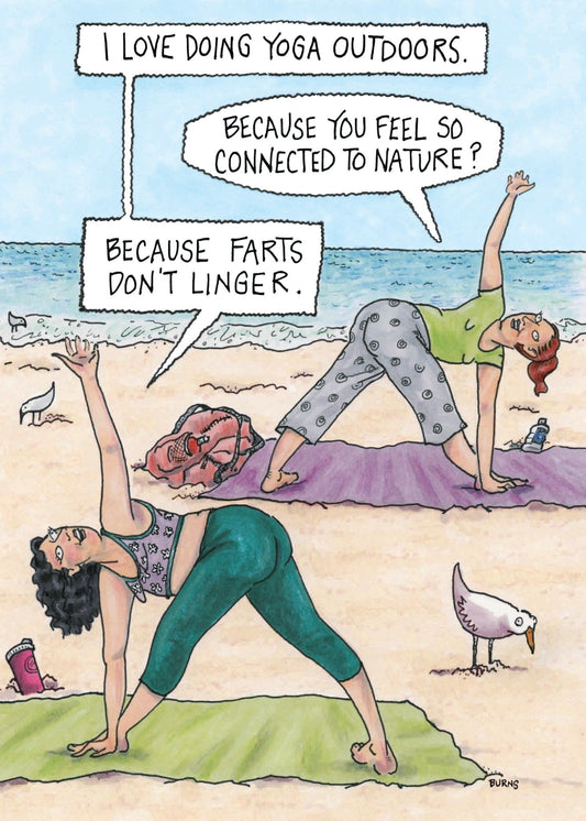 Birthday Card - Yoga Outdoors