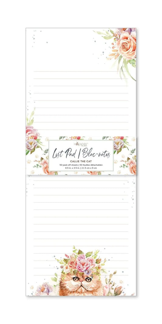 Callie the Cat Magnetic List Pad