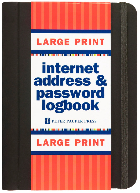 Small Internet Log Book with Large Print