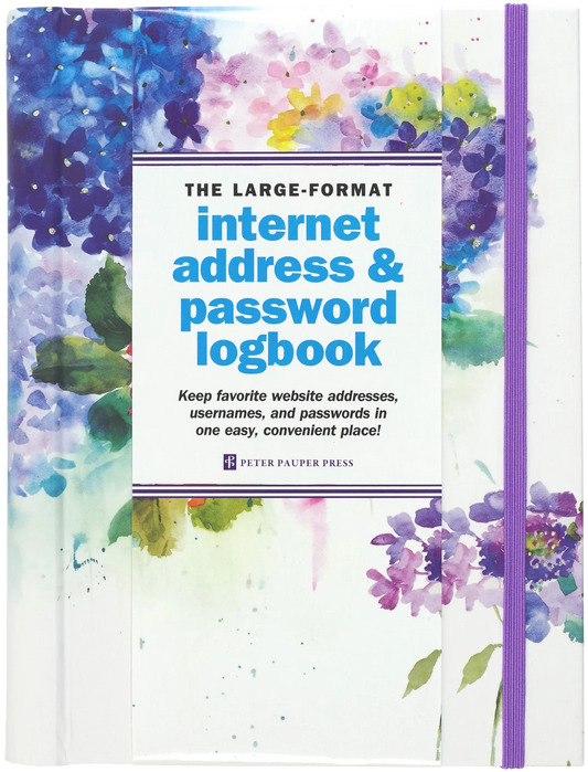 Internet Log Book Large - Hydrangeas - Joshua & Company