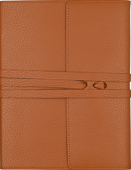 Brown Vegan Leather Wrap Journal - Joshua & Company