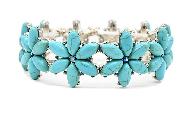 Magnesite Flowers Bracelet