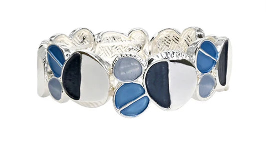 Blue-Tones Disc Bracelet