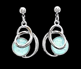 Green Fantasy Resin Geometric Earring