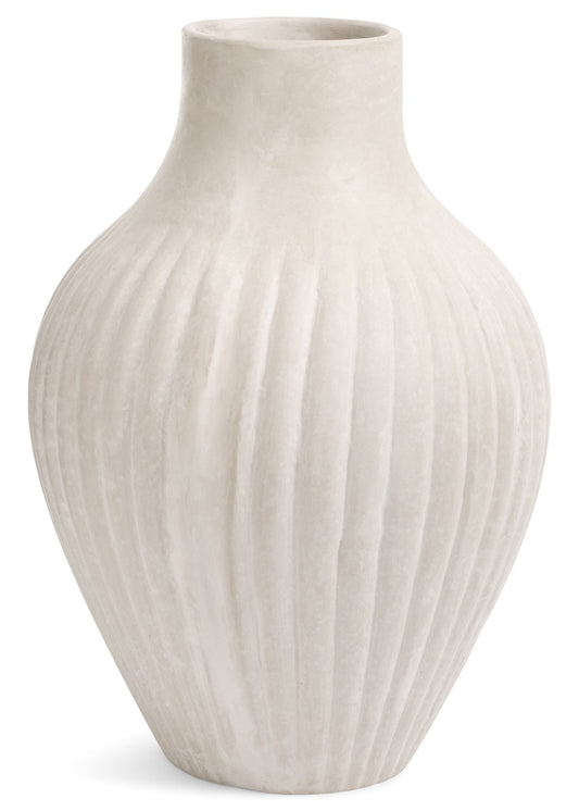 White Fluted Vase *Store Pick Up Only