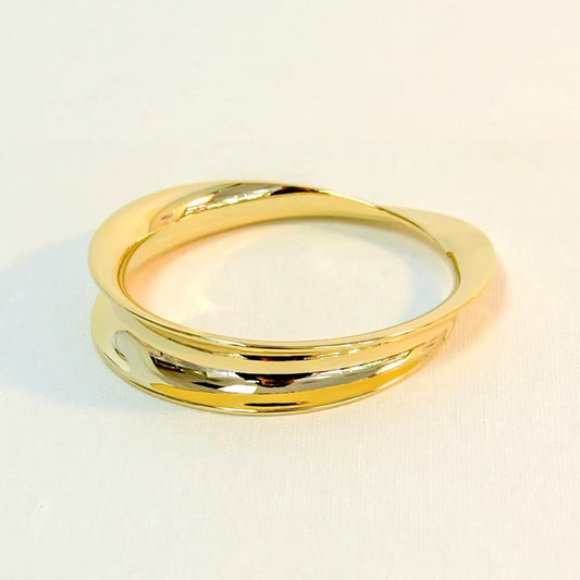 Gold-toned with O Design Metal Bangle