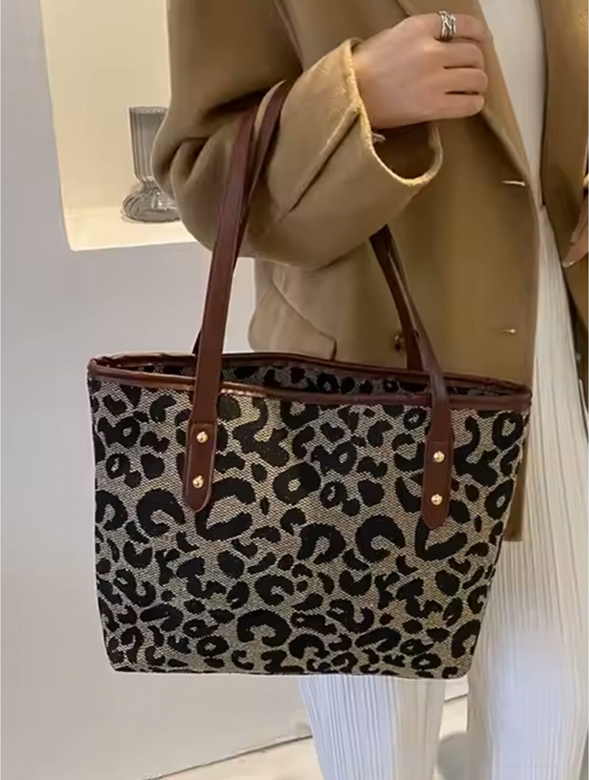Leopard Print Tote Bag
