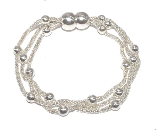 Chain Magnetic Bracelet-Matt Silver