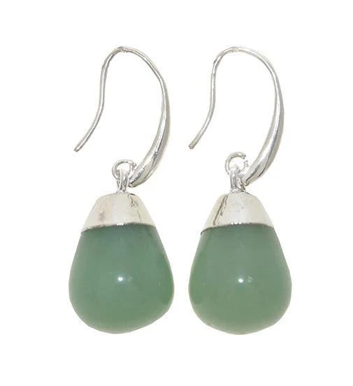 Green Stone Drop Earring