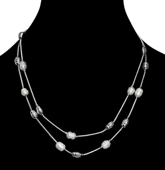 Two-Layer Mother-of-Pearl Necklace