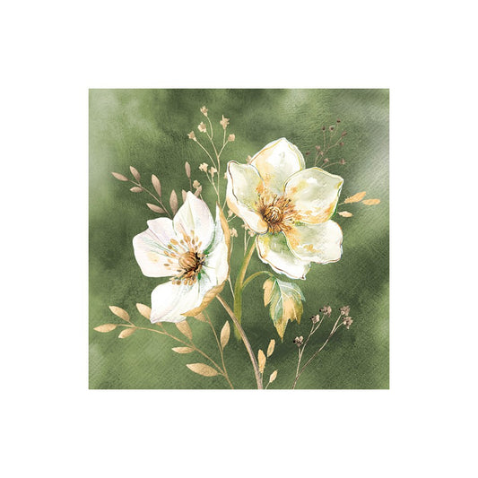 Golden Melody Green  - Cocktail Napkin
