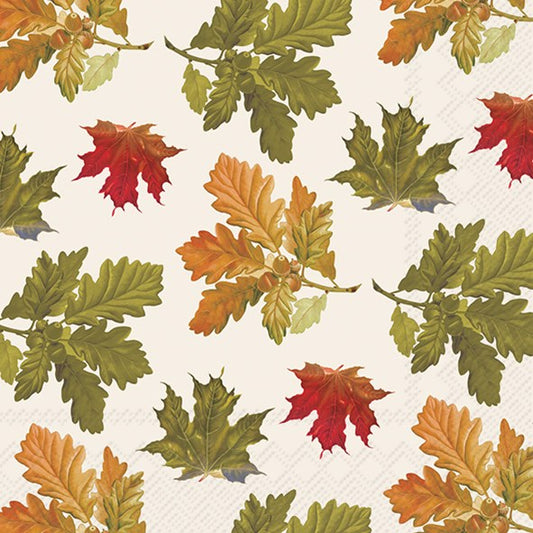 Earthtone Leaves- Cocktail Napkin
