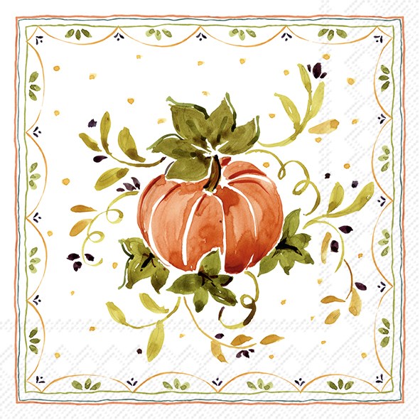 Pumpkins with Ornaments - Cocktail Napkin