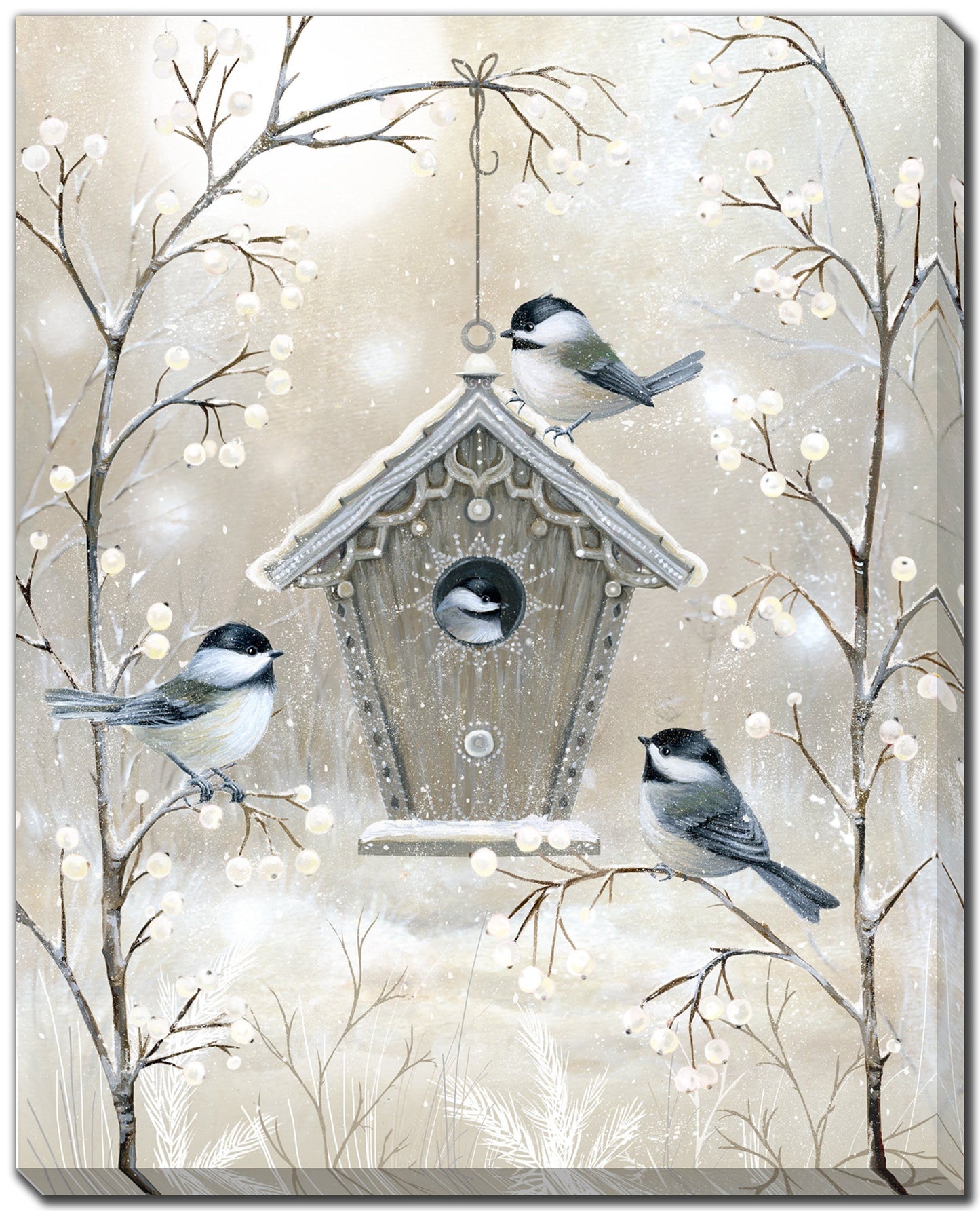 Wintery Birdhouse Print 16" x 20"  **Store PIckup Only**