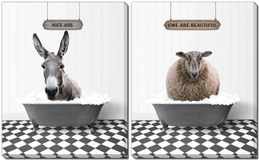 Barnyard Bubbles Print Set of 2 **Store Pickup Only**