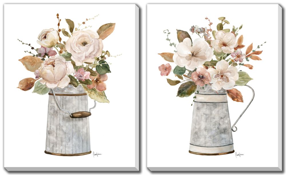 Floral in Jug Print Set of Two *Pick Up Only