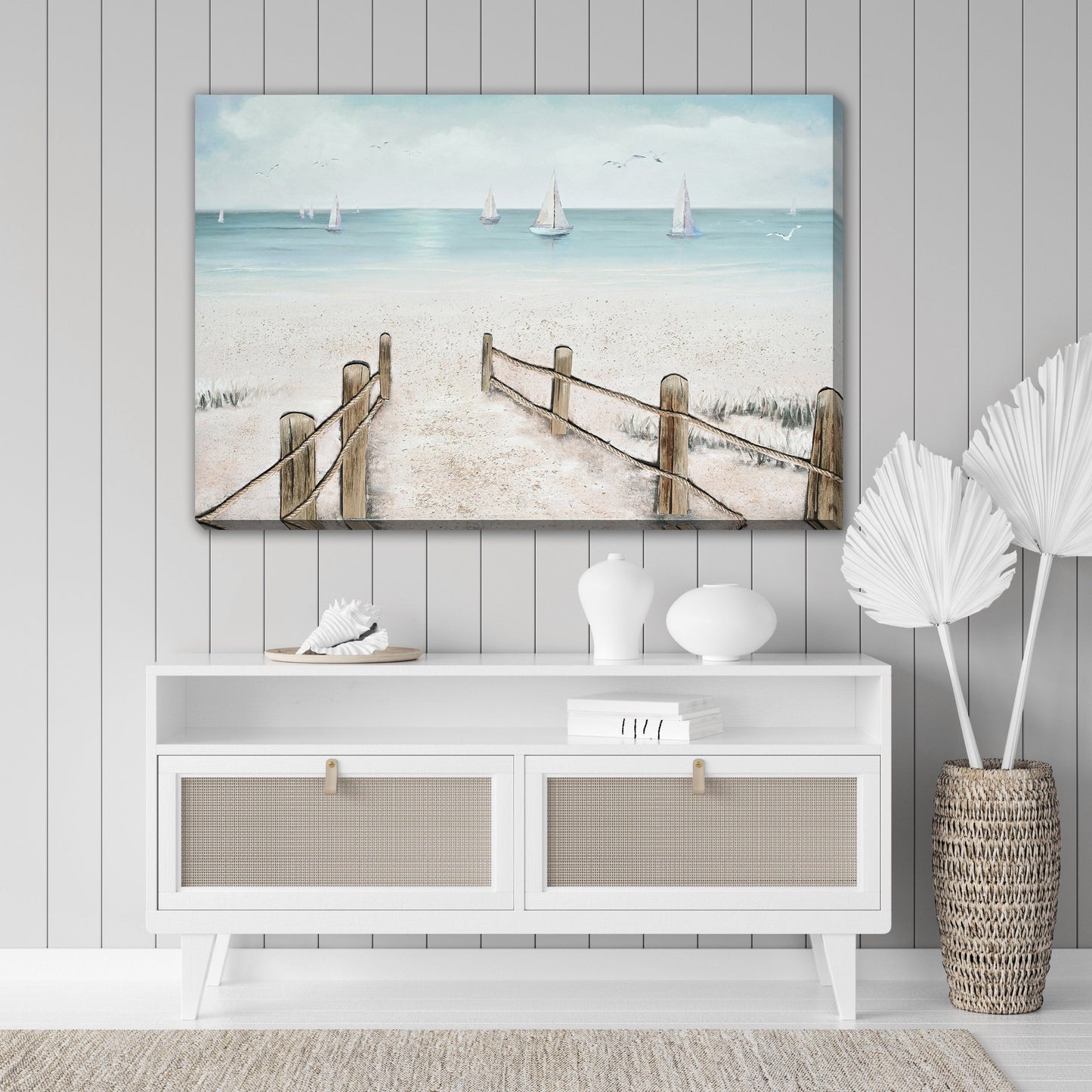 Sailboat Beach Path Wall Art (40" x 60") **Store Pick UP only