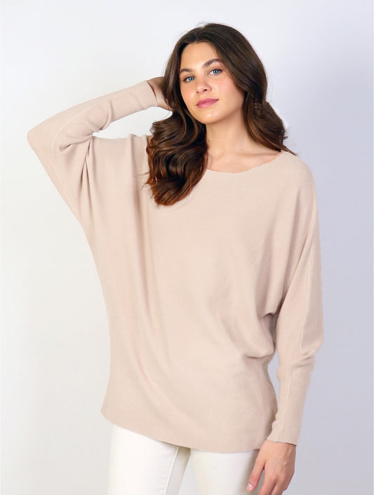 Dolman Sleeve Top - Beige - Joshua & Company