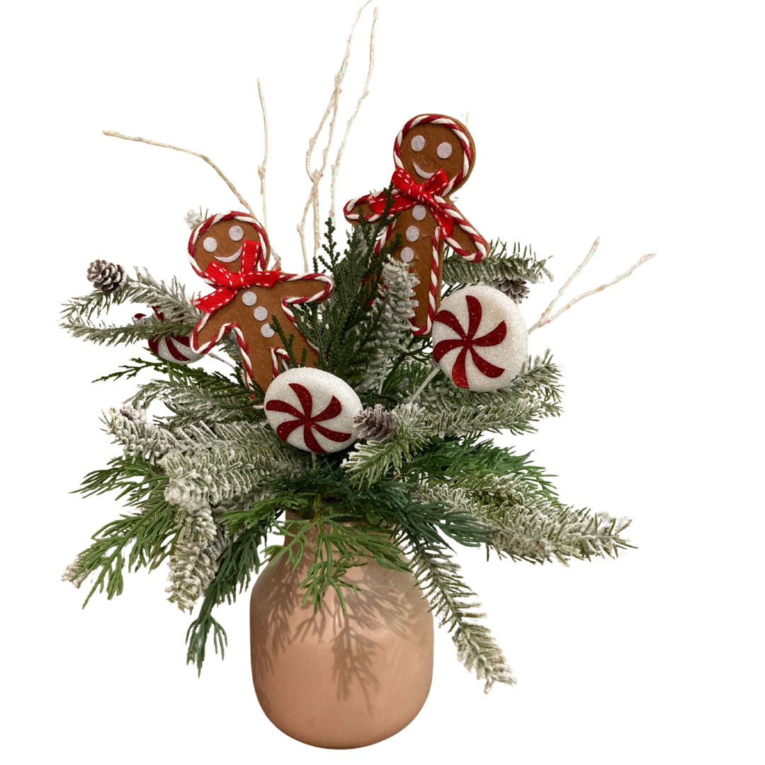Gingerbread Flower Arrangement in Blush Pot*Store Pick Up Only