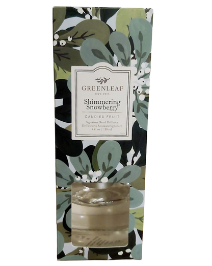 Shimmering Snowberry Glass Reed Diffuser
