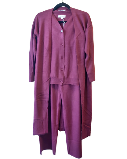 Knit Cardigan - Burgundy
