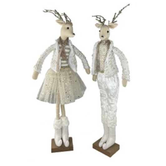 Gold and White Standing Moose- Assorted Styles