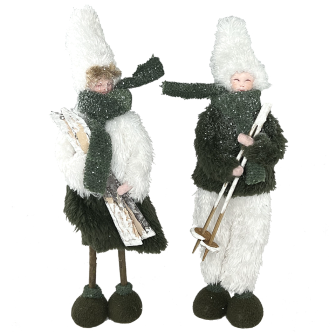 Skiing Standing Boy or Girl Small - Assorted