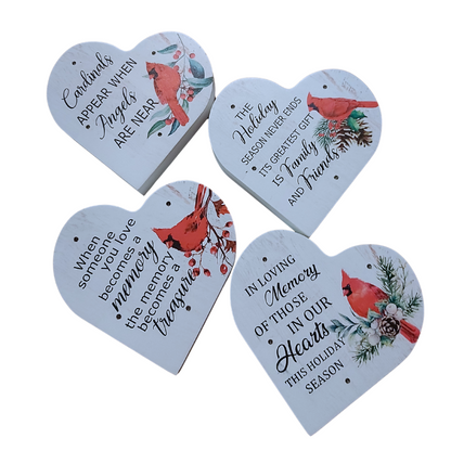 LED Heart with Cardinals