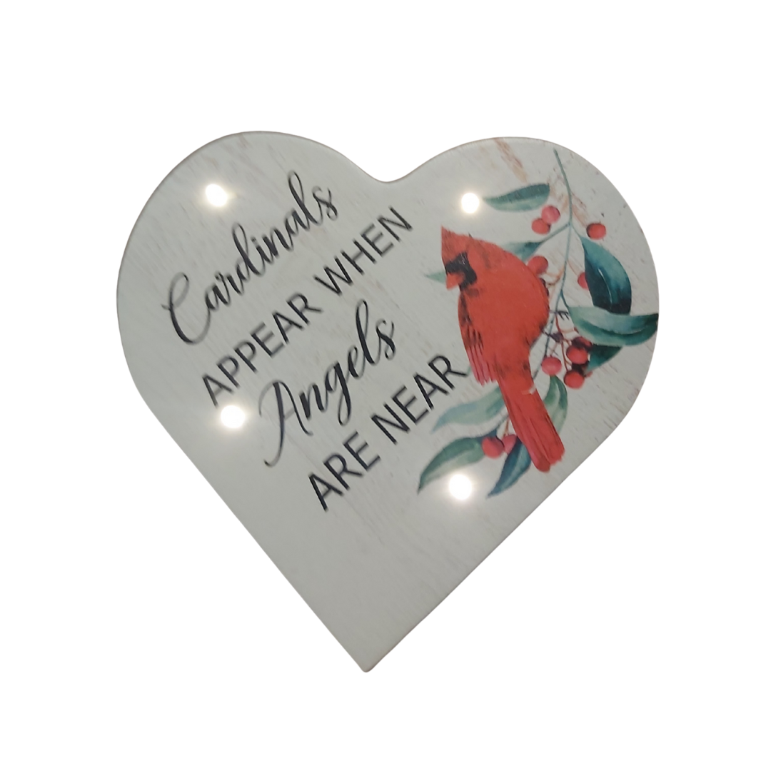 LED Heart with Cardinals
