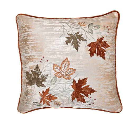 Multi Coloured Fall Leaves Cushion