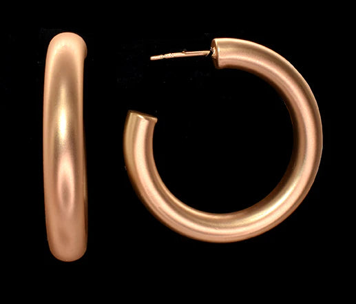 Chunky Matt Huggie Earring - Copper