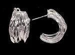 Criscross Wire Cuff Earring - Silver