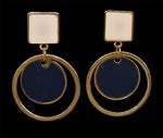 Circle Hallow Earring - Beige