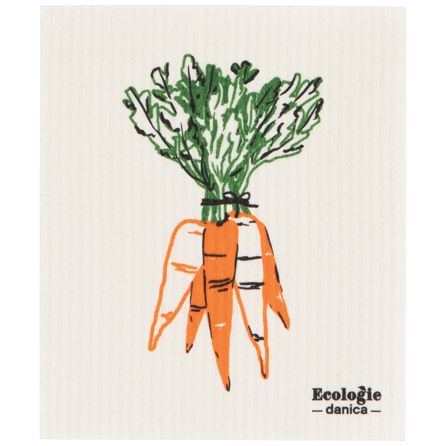 Veggie Stand Carrot Swedish Dishcloth